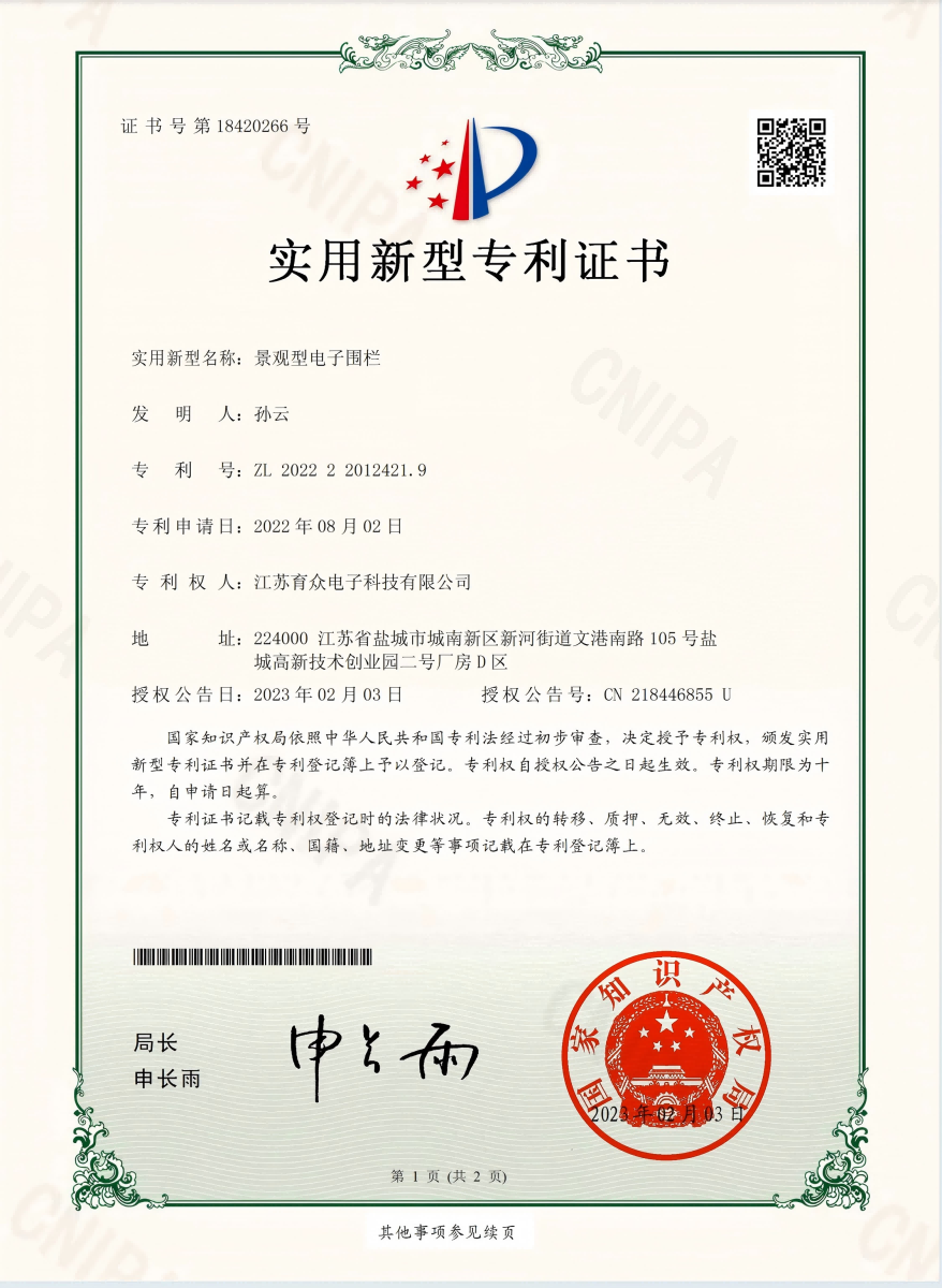 Certificate of Patent 5